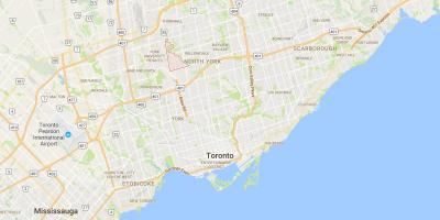 Karte von Bathurst Manor district Toronto