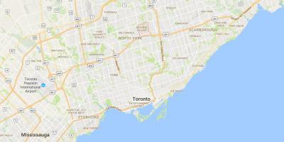 Karte Bayview Village district Toronto