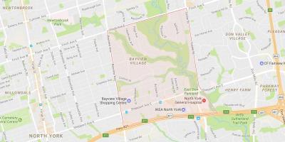Karte Bayview Village Nachbarschaft von Toronto