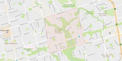 Karte Bayview Wald – Steeles Nachbarschaft Toronto