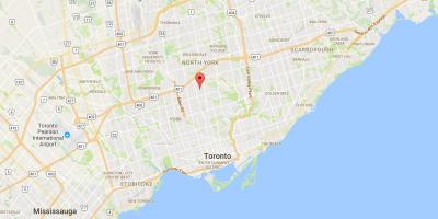 Karte von Bedford Park district Toronto