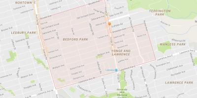 Karte von Bedford Park-Viertel von Toronto
