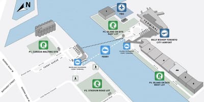 Karte von Billy Bishop Parkplatz