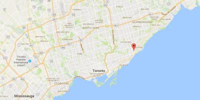 Karte von Birch Cliff Heights district Toronto