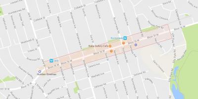Karte von Bloor West Village Nachbarschaft von Toronto