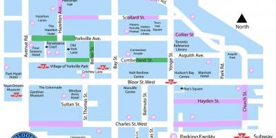 Karte von Bloor Yorkville Parkplatz