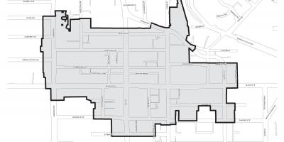 Karte von Bloor Yorkville Toronto boudary