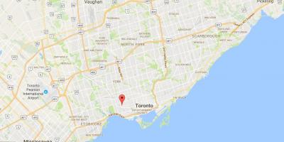 Karte von Brockton Village district Toronto