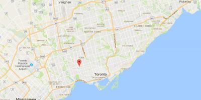 Karte von Carleton Village district Toronto