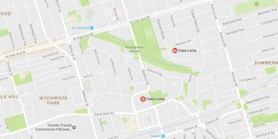 Karte von Casa Loma Toronto Nachbarschaft