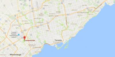 Karte von Centennial Park district Toronto