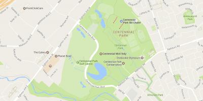 Karte von Centennial Park-Viertel von Toronto