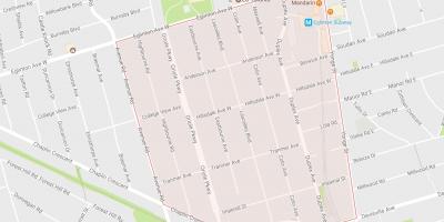 Karte von Chaplin Estates Nachbarschaft Toronto