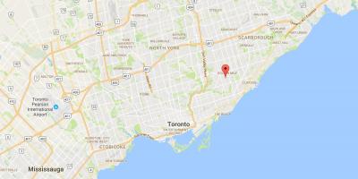 Karte von Clairlea district Toronto