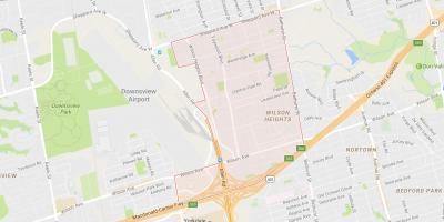 Karte von Clanton Park-Viertel von Toronto