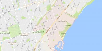 Karte von Cliffcrest Nachbarschaft Toronto