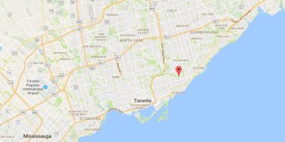 Karte von Crescent Town district Toronto