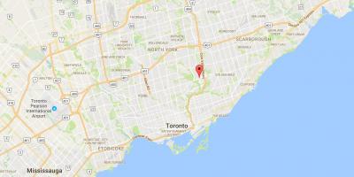 Karte von der flemingdon Park district Toronto