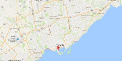 Karte von district Toronto Islands district Toronto