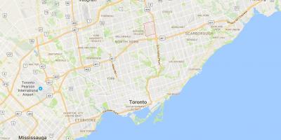 Karte von Don Valley Village district Toronto