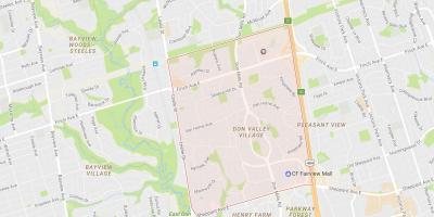 Karte von Don Valley Village Nachbarschaft von Toronto