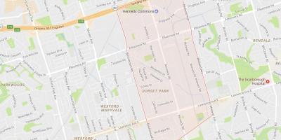 Karte von Dorset Park-Viertel von Toronto