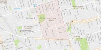 Karte von Dufferin Grove Toronto Nachbarschaft