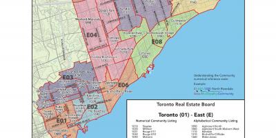 Karte von east Toronto