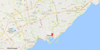 Karte von East Bayfront district Toronto