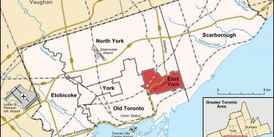 Karte East York Toronto
