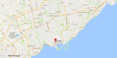 Karte von Fashion District district Toronto