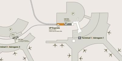 Karte von Flughafen Pearson Bahnhof