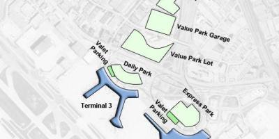 Karte von Flughafen Toronto Pearson Parkplatz