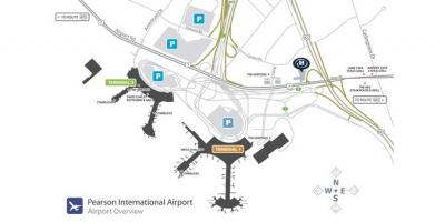 Karte von Flughafen Toronto pearson überblick