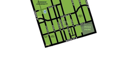 Karte von Garden District von Toronto im überblick