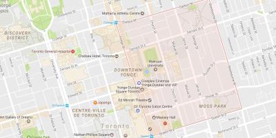 Karte von Garden District von Toronto City
