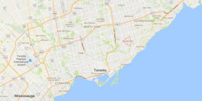 Karte von Golden Mile district Toronto