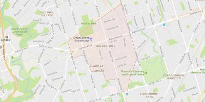 Karte von Golden Mile Nachbarschaft Toronto
