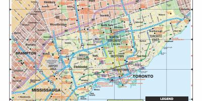 Karte von greater Toronto area