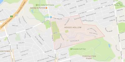 Karte von Hoggs Hohl Nachbarschaft Toronto