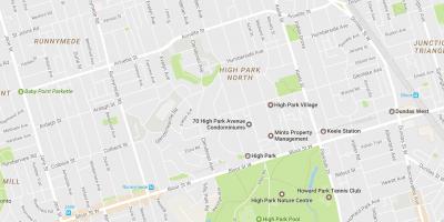 Karte von High Park Toronto Nachbarschaft