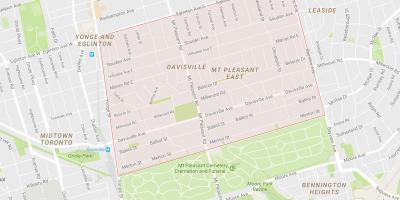 Karte von Houston Village Nachbarschaft von Toronto