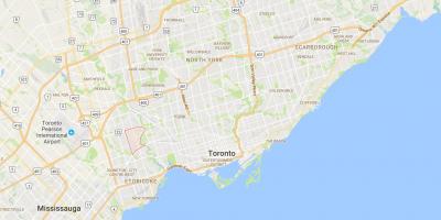 Karte von Humber Valley Village district Toronto