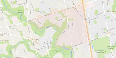 Karte von Humbermede Nachbarschaft Toronto