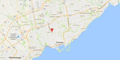 Karte von Humewood–Cedarvale district Toronto