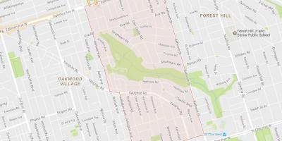 Karte von Humewood–Cedarvale Nachbarschaft Toronto