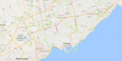 Karte von Islington-in der City-West district Toronto