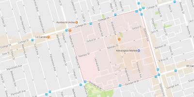 Karte von Kensington Market Viertel von Toronto