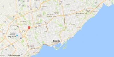 Karte von Kingsview Village district Toronto