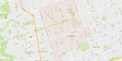 Karte von L'Amoreaux Nachbarschaft Toronto